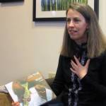 Amy Gulick talks about her new book, The Salmon Way: An Alaska State of Mind, Thursday, May 2, 2019. (Ben Hohenstatt | Capital City Weekly)