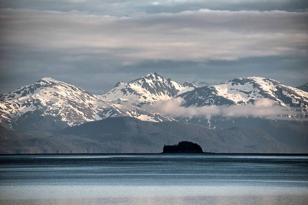 The Chilkat Range can be seen with Sentinel Island and Vanderbilt Reef. (Courtesy Photo | Kenneth Gill, gillfoto)
