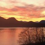 A sunset seen from Mile 2 paints the sky on Tuesday, March 31. (Courtesy Photo | Denise Carroll)