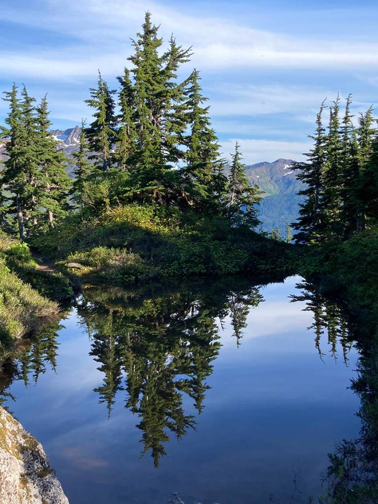 This photo shows an alpine lake on Mount McGinnis. (Courtesy Photo / Deborah Rudis)