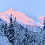 Mount McGinnis glows in the afternoon light on Dec. 13. (Courtesy Photo / Deborah Rudis)