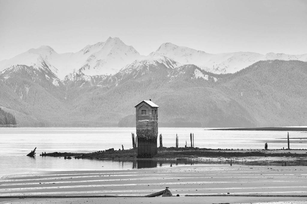 This photo shows winter at Sandy Beach with Treadwell Pump House on Douglas Island on Friday, Feb. 5, 2021. (Courtesy Photo / Kenneth Gill, gillfoto)