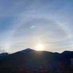 A sun dog appears over Douglas Island on Nov. 7. (Courtesy Photo / Denise Carroll)