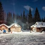 Iditarod checkpoint volunteers turned a light on in the ghost town of Ophir during the 2023 race. (Courtesy Photo / Jay Cable)