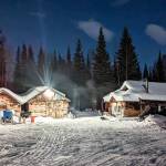 Iditarod checkpoint volunteers turned a light on in the ghost town of Ophir during the 2023 race. (Courtesy Photo / Jay Cable)