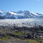 La Perouse Glacier in Southeast Alaska retreats from a campsite in summer 2021. (Photo by Ned Rozell)