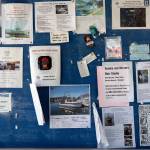 A bulletin board with notices of fishing boats for sale at North Harbor in Petersburg on Aug. 16, 2024. Over the last few years, the $6 billion Alaskan wild seafood market has been ensnared in a mix of geopolitics, macroeconomics, changing ocean temperatures and post-Covid whiplash that piled on top of long-building vulnerabilities in the business model. (Ash Adams/The New York Times)