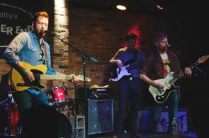 Dan Kirkwood (left), pictured performing with Tommy Siegel and Steve Perkins, is among the musicians who will be featured during KTOOs 50-Fest on Saturday. (Photo by Charlie E. Lederer)