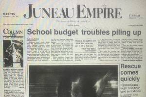 The front page of the Juneau Empire on Dec. 27, 1994. (Mark Sabbatini / Juneau Empire)