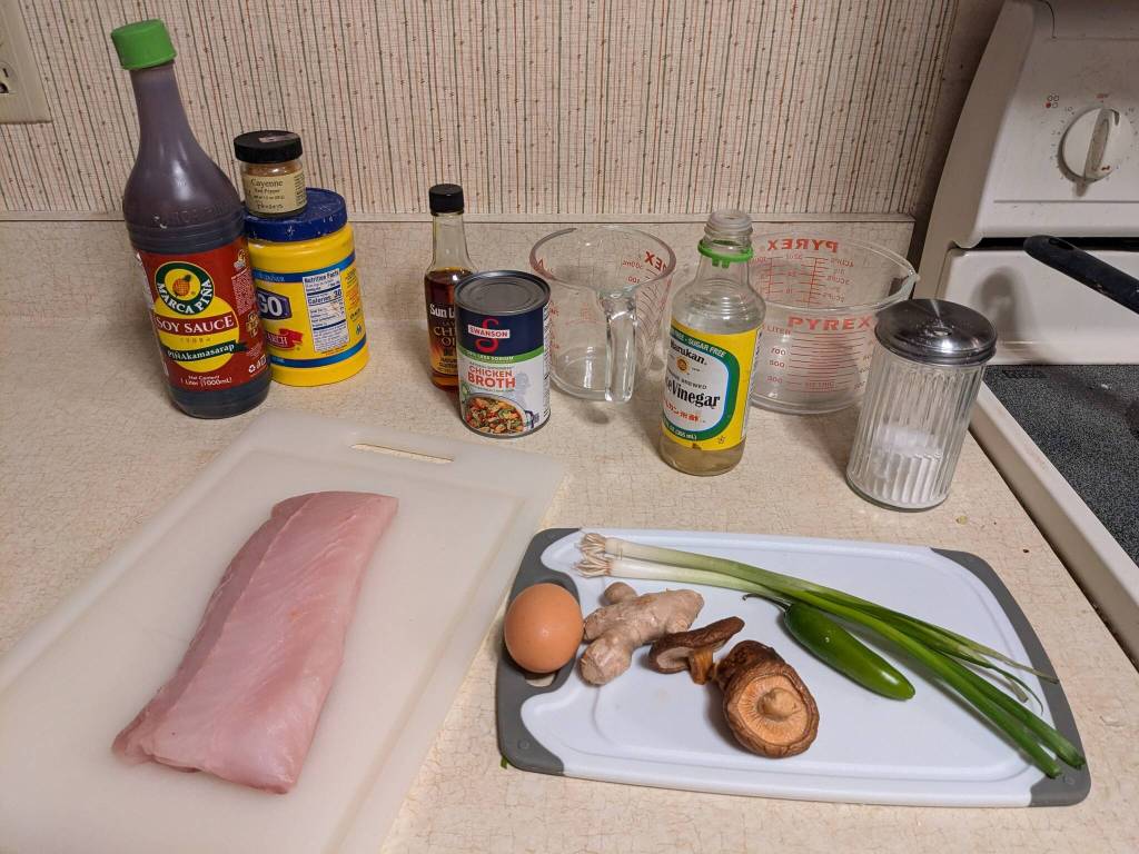 Assembling ingredients for Szechwan-style fish. (Photo by Patty Schied)