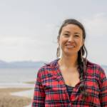 Rural Economic Development Catalyst Brooke Leslie at the Kake Culture Camp. (Photo by Ḵ aa Yahaayí Shkalneegi Muriel Reid)