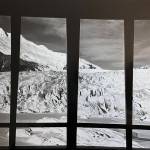 View through Mendenhall Glacier Visitor Center observatory windows in 1962. (Courtesy MRV Architects)