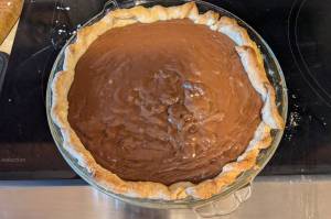 Rich chocolate cream pie. (Photo by Patty Schied)