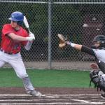Sitka Wolves junior Caleb Calhoun bats against Juneau-Douglas High School: Yadaa.at Kalé during a game April 25 at Adair Kennedy Memorial Park. (Klas Stolpe / Juneau Empire)
