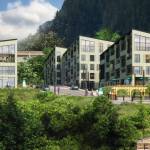 Telephone Hill in an architects rendering under a development plan advanced by the Juneau Assembly on Monday, June 9, 2025. (Illustration by First Forty Feet / City and Borough of Juneau)