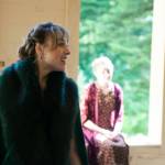 Natalia Spengler performs as Beatrice during a tech rehearsal of Much Ado About Nothing. Anna Becknell as Hero sits in the window behind her. (Courtesy of Flordelino Lagundino)