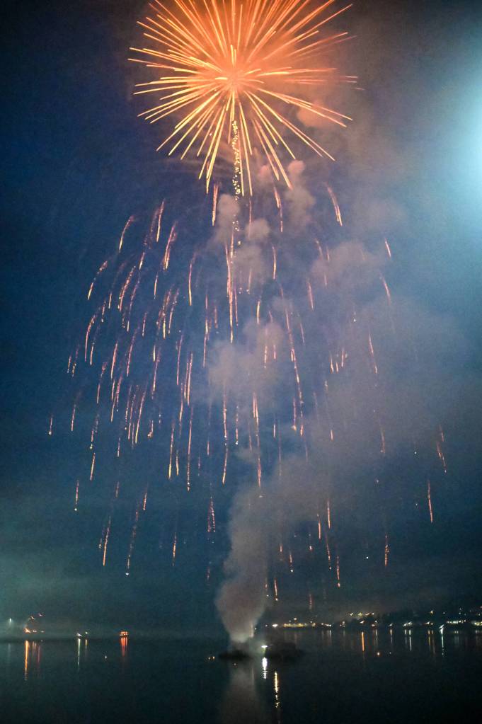 The fireworks are set off after midnight on Friday, July 4<ins>, </ins><ins>2025</ins>. (Jasz Garrett / Juneau Empire)