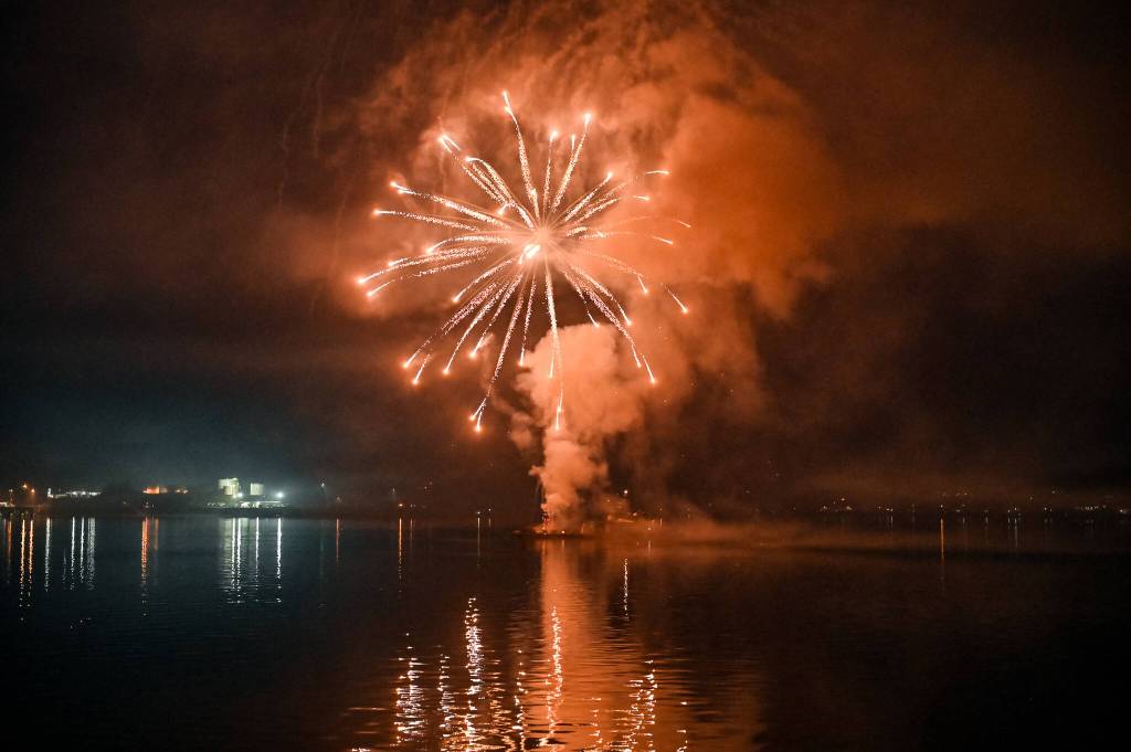 The fireworks are set off in the early hours of Friday, July 4.<ins>, 2025. (Jasz Garrett / Juneau Empire)</ins>