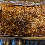 Toasted nuts top this shortbread cookie bar. (Photo by Patty Schied)