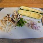 Ingredients for stuff zucchini boats are prepped. (Photo by Patty Schied)
