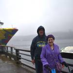 Tourists Harlan Griffin and Rosona Taranta intentionally booked the final cruise ship of the season to experience a Southeast Alaska October. (Mari Kanagy / Juneau Empire)