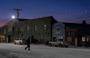 A street in Nome, Alaska on Dec. 2, 2025. Nome, population 3,700, is accessible only by plane outside a few months when boats can pass through. But it will be the home of the nations only deepwater Arctic port. (Ruth Fremson/The New York Times)